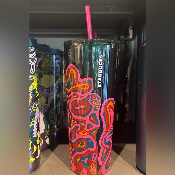 Starbucks Granite Pattern Stainless Cup Tumbler 24oz Ombré Swirl High Gloss 2023 - Picture 4 of 11